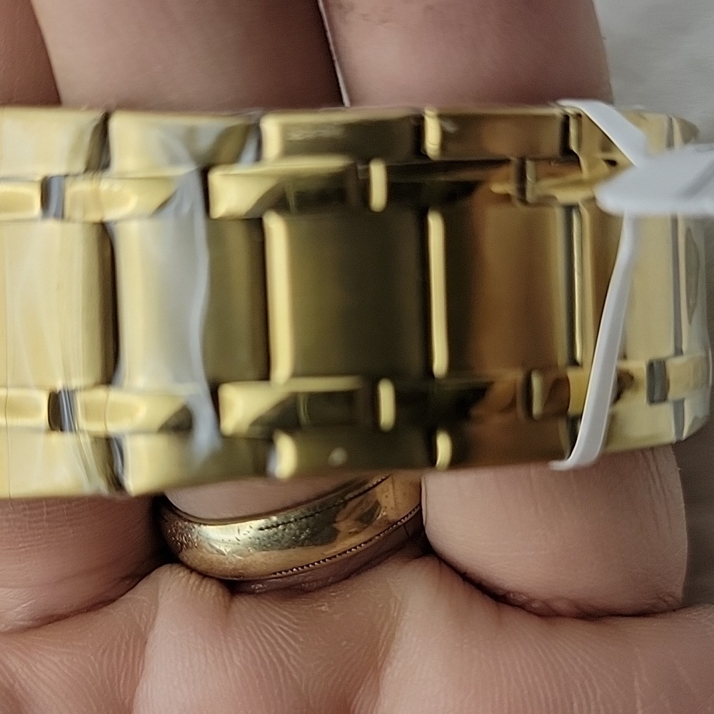 MPW-0252 Montres Prestige X Invicta Mens 41.5mm Gold Bracelet Black Watch NEW - Picture 6 of 10
